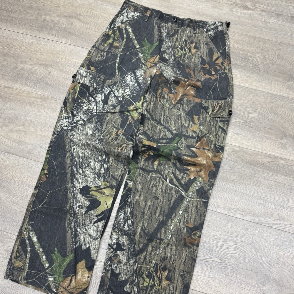 Mossy Oak Fieldstaff Break Up Camo Cargo Pants Mens Sz M FAIR RIPS